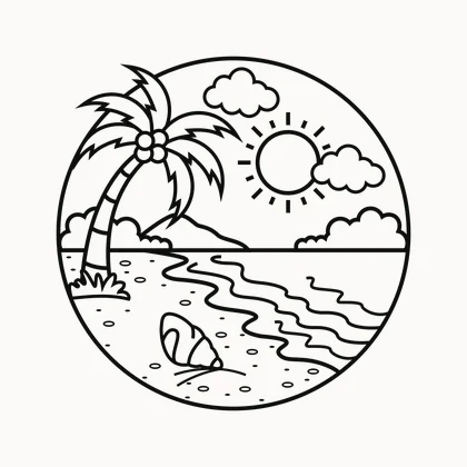 Little Landscapes — colouring page