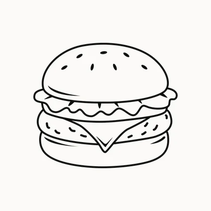 Tasty Doodles — colouring page